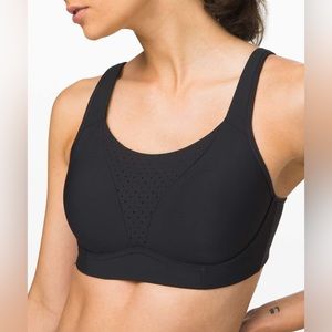 Lululemon Womens Run Times Bra High Support 36DD Black NWT